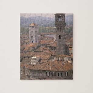 Quebra-cabeça Europa, Itália, Toscana, Lucca, Panorama da cidade