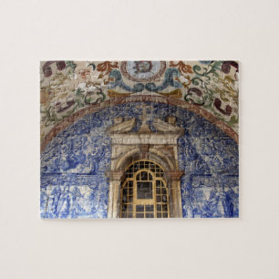 Quebra-cabeça Europa, Portugal, Obidos. Arquitetura colorida