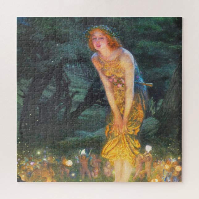Quebra-cabeça Eva MidSummer (1908) por Edward Robert Hughes (Horizontal)