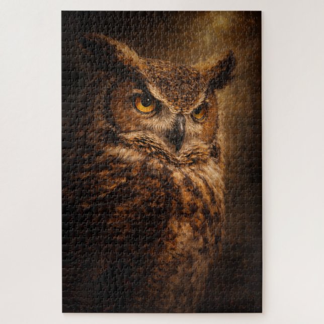 Quebra-cabeça Evening Sentinel | Owl Art | Puzzle (Vertical)