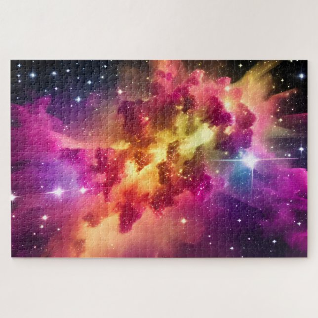 Quebra-cabeça Evento de Espaço da Nebulosa Cores do Índio Cósmic (Horizontal)