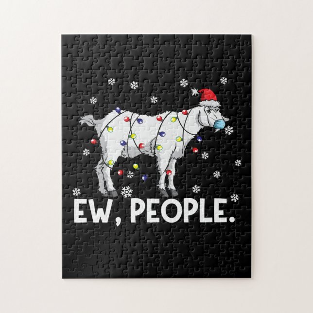 Quebra-cabeça Ew People Goat Gift Santa Funny Goat Xmas Gift (Vertical)