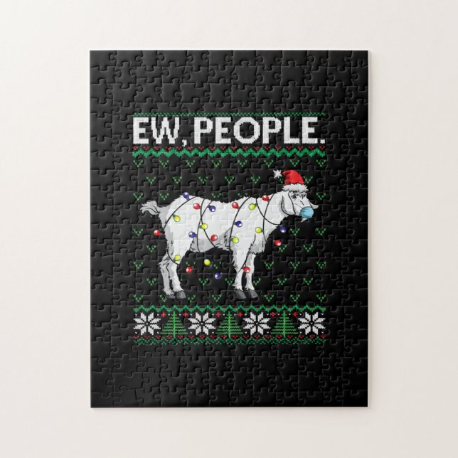 Quebra-cabeça Ew People Goat Santa Ugly Natal Gift (Vertical)