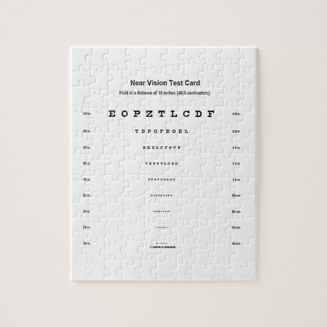 Quebra-cabeça Exame de Acuidade Visual do Cartão de Teste de Vis (Vertical)
