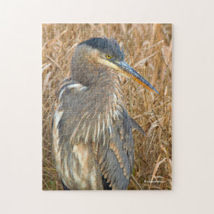 Quebra-cabeça Excelente Blue Heron em um campo de Leeds Ouros