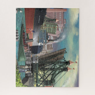 Quebra-cabeça Excelente Lagos Freighter Passando Por Buffalo Jac