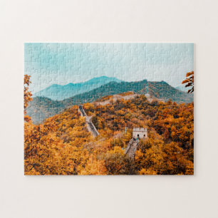 Quebra-cabeça Excelente Muro Das Montanhas Do Cenário De Outono