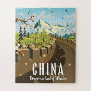 Quebra-cabeça Excelente muro do poster de viagens da China
