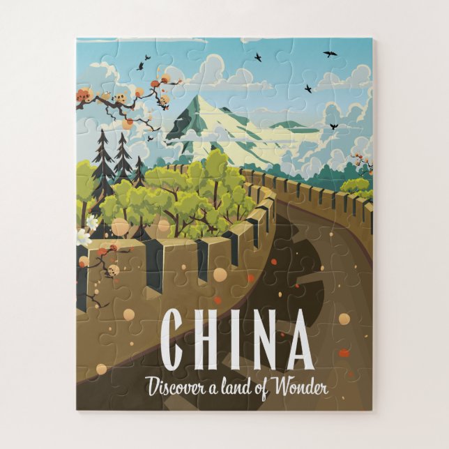 Quebra-cabeça Excelente muro do poster de viagens da China (Vertical)