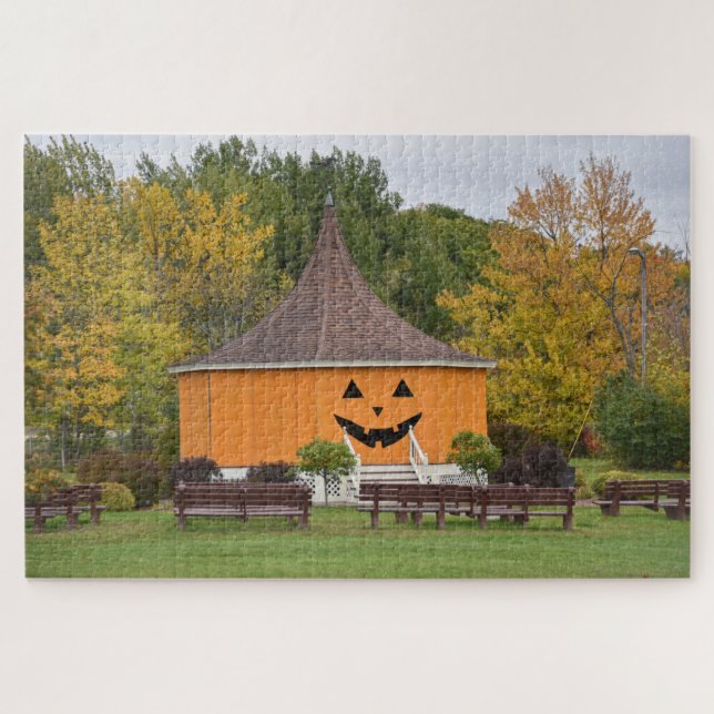 Quebra-cabeça Excelente Pumpkin Gazebo, Newport, Vermont (Horizontal)