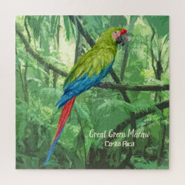 Quebra-cabeça Excelente Verde Macaw Costa Rica Design Jigsera Qu
