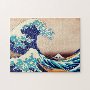Quebra-cabeça Excelente Wave Off Kanagawa Vintage Arte Japonesa
