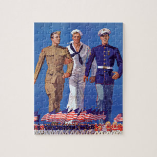 Quebra-cabeça Exército, marinho & fuzileiros navais