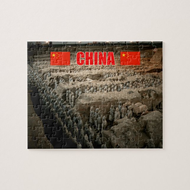 Quebra-cabeça Exército Terracotta China - Foto Pró (Horizontal)