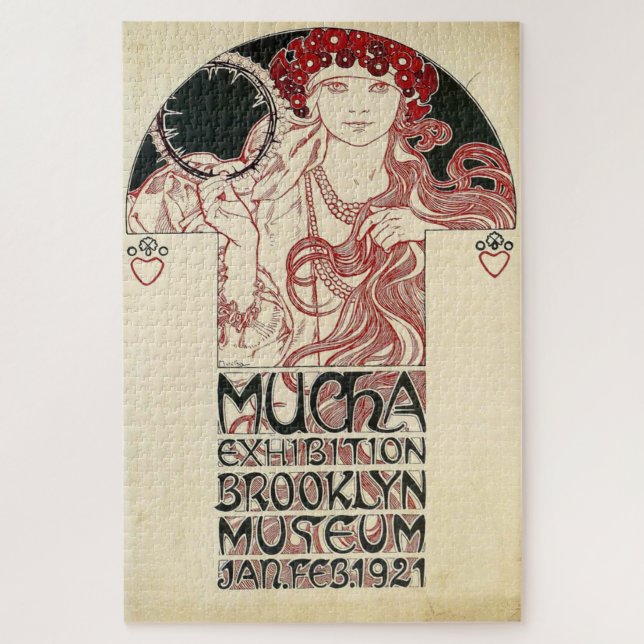 Quebra-cabeça Exposição Brooklyn por Alphonse Mucha (Vertical)