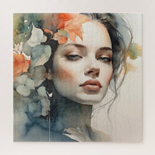 Quebra-cabeça Exposição dupla da arte feminina (Vertical)