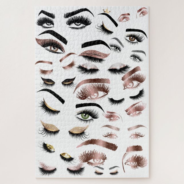 Quebra-cabeça Eyes Lashes Wink Eyes makeup artist (Vertical)