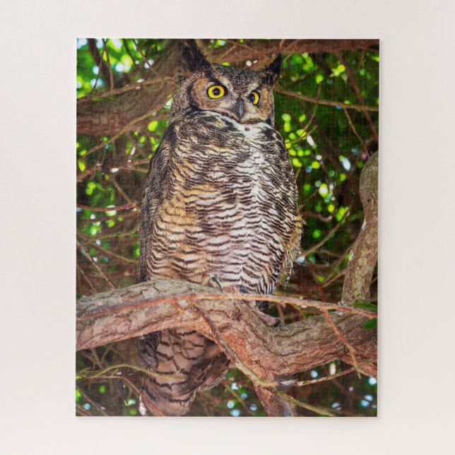 Quebra-cabeça Eyes of the Night: Great Horned Owl (Vertical)