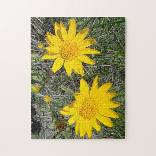 Quebra-cabeça F15 Flor Amarela Selvagem Helenium (Vertical)