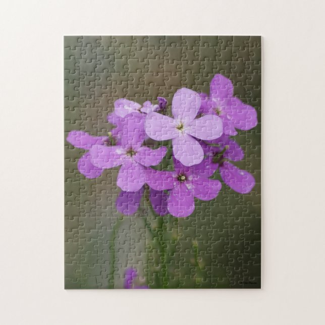 Quebra-cabeça F19 Flores Roxas Chamas Foguete (Vertical)