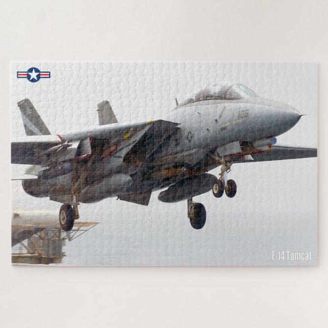 Quebra-cabeça F-14 "LANÇAMENTO" TOMCAT (20 x 30 polegadas) (Horizontal)