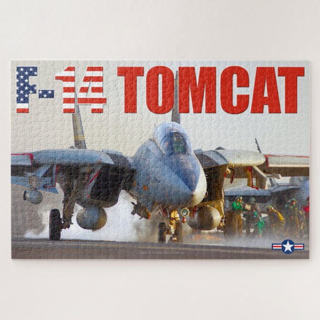 Quebra-cabeça F-14 "LANÇAMENTO" TOMCAT (20 x 30 polegadas) (Horizontal)