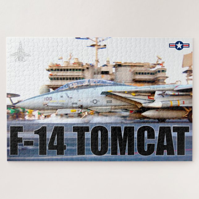 Quebra-cabeça F-14 "LANÇAMENTO" TOMCAT (20 x 30 polegadas) (Horizontal)