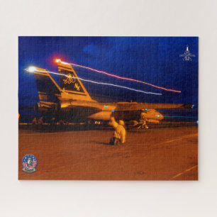 Quebra-cabeça F-14 TOMCAT "LANÇAMENTO NOTURNO" (16 x 20 polegada