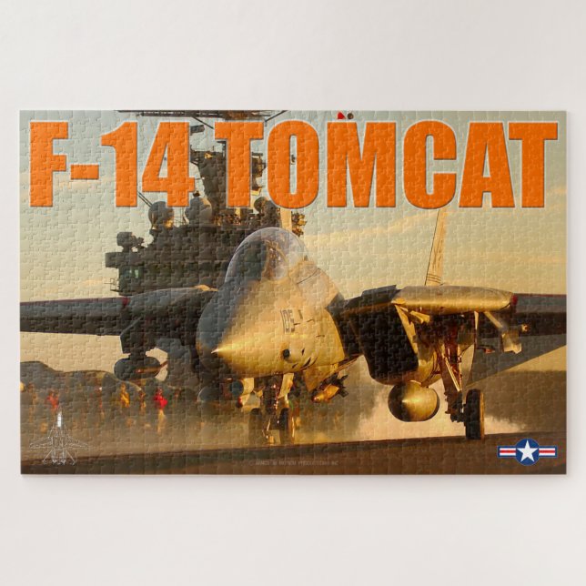 Quebra-cabeça F-14 TOMCAT "LANÇAMENTO SUNSET" (20x30 polegadas) (Horizontal)