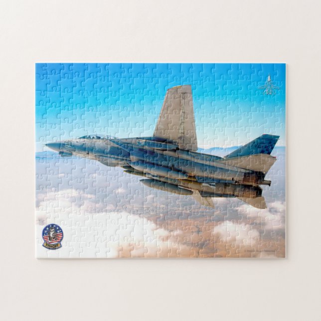 Quebra-cabeça F-14 TOMCAT "ON PATROL" (11x14") (Horizontal)