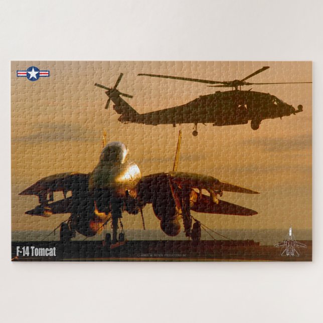 Quebra-cabeça F-14 TOMCAT "SUNSET OPS" (20 x 30 polegadas) (Horizontal)