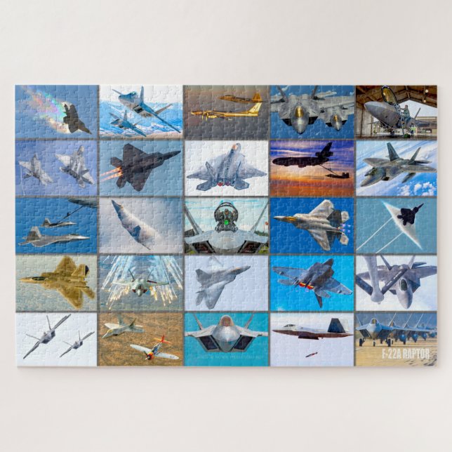 QUEBRA-CABEÇA F-22A RAPTOR "MONTAGE" (Horizontal)