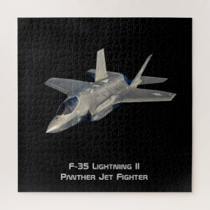 Quebra-cabeça F-35 Relâmpago II Combatente de Jato de Pantera