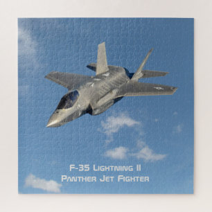 Quebra-cabeça F-35 Relâmpago II Pantera Jato no Céu