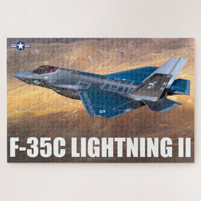Quebra-cabeça F-35C LIGHTNING II (20x30 POLEGADAS) (Horizontal)