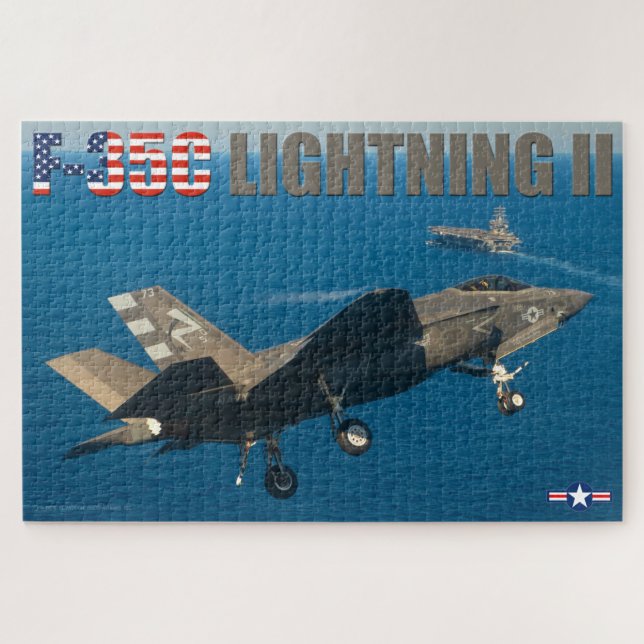 Quebra-cabeça F-35C LIGHTNING II (20x30 POLEGADAS) (Horizontal)
