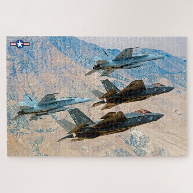 Quebra-cabeça F-35C LIGHTNING II (20x30 POLEGADAS) (Horizontal)