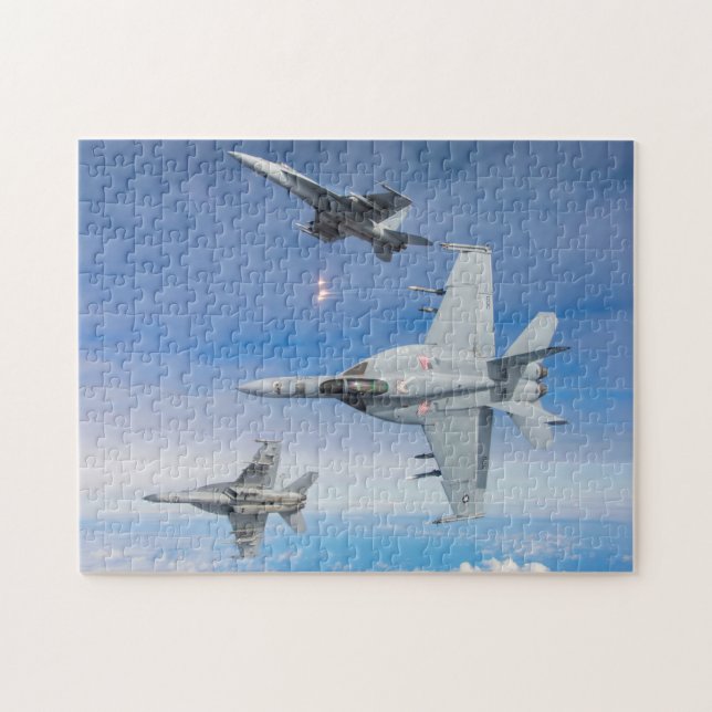 Quebra-cabeça F/A-18E SUPER HORNET (11x14 POLEGADAS) (Horizontal)