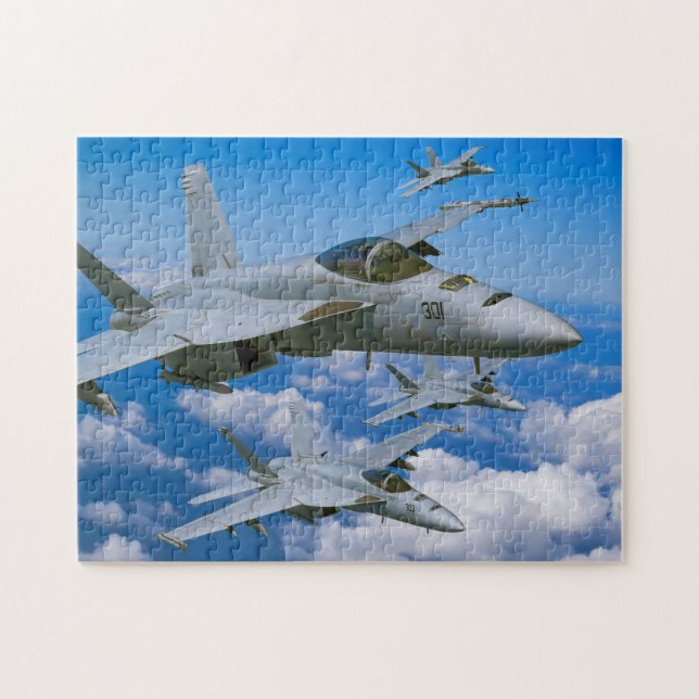 Quebra-cabeça F/A-18E SUPER HORNET (11x14 POLEGADAS) (Horizontal)