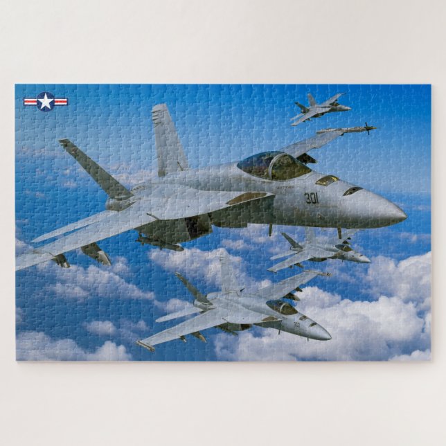Quebra-cabeça F/A-18E SUPER HORNET (20x30 POLEGADAS) (Horizontal)