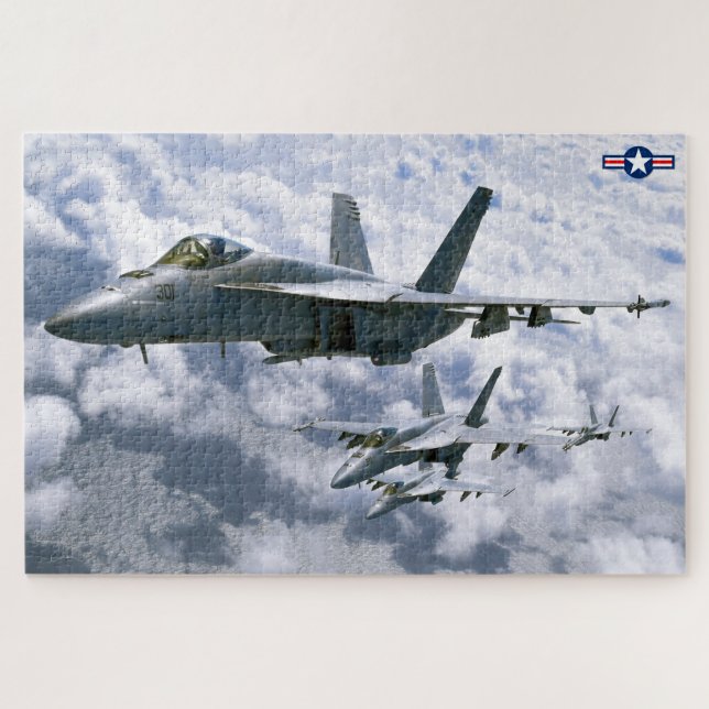 Quebra-cabeça F/A-18E SUPER HORNET (20x30 POLEGADAS) (Horizontal)