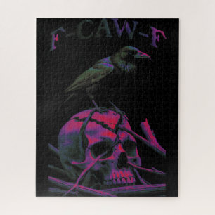 Quebra-cabeça F-Caw-F Pássaro Negro Engraçado