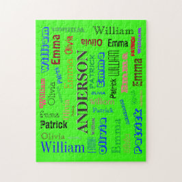 Quebra-cabeça Fab Word Cloud Family 💕 🎉 Legal