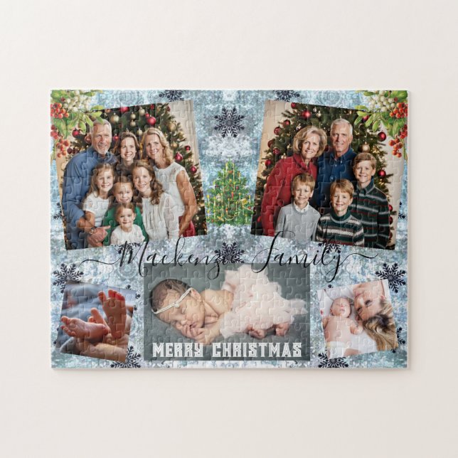 Quebra-cabeça Faça sua própria colagem de Fotos da família NATAL (Horizontal)
