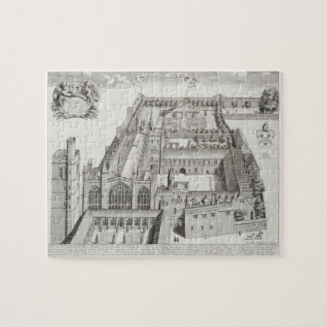 Quebra-cabeça Faculdade nova, Oxford, de "Oxonia Illustrata", (Horizontal)
