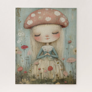 Quebra-cabeça Fada de Cogumelo Whimsso em Prado de Flor Selvagem