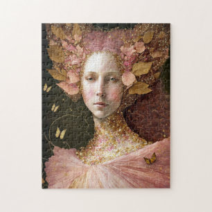 Quebra-cabeça Fada Dourada rosa Fada Fae Fantasy Art