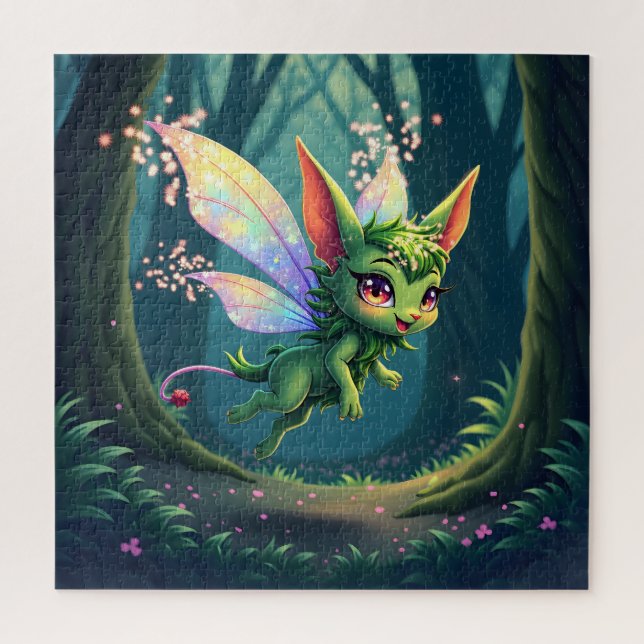 Quebra-cabeça Fada Encantada – Sprite da Floresta Mágica  (Vertical)