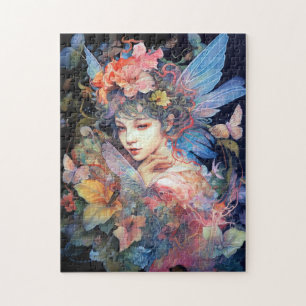 Quebra-cabeça Fada Mulher Em Flores Fantasia Art