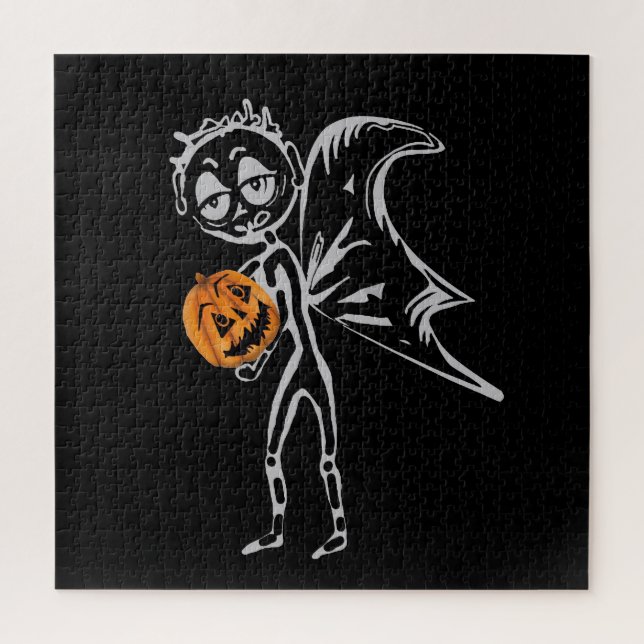 Quebra-cabeça Fadas De Abóbora Se Divertem No Halloween (Vertical)